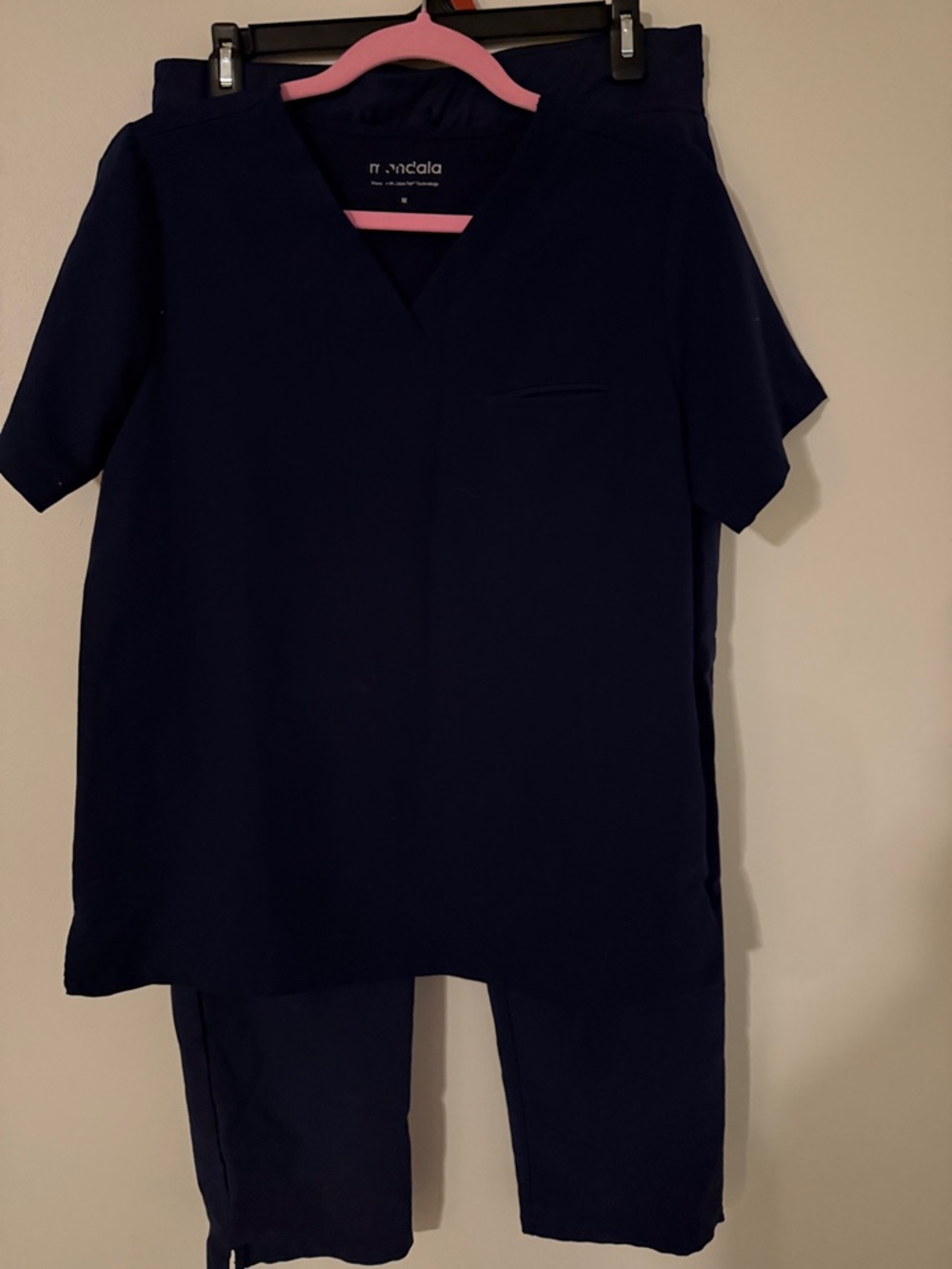 Mandala  Scrubs Navy V‑Neck Scrub Top and pants